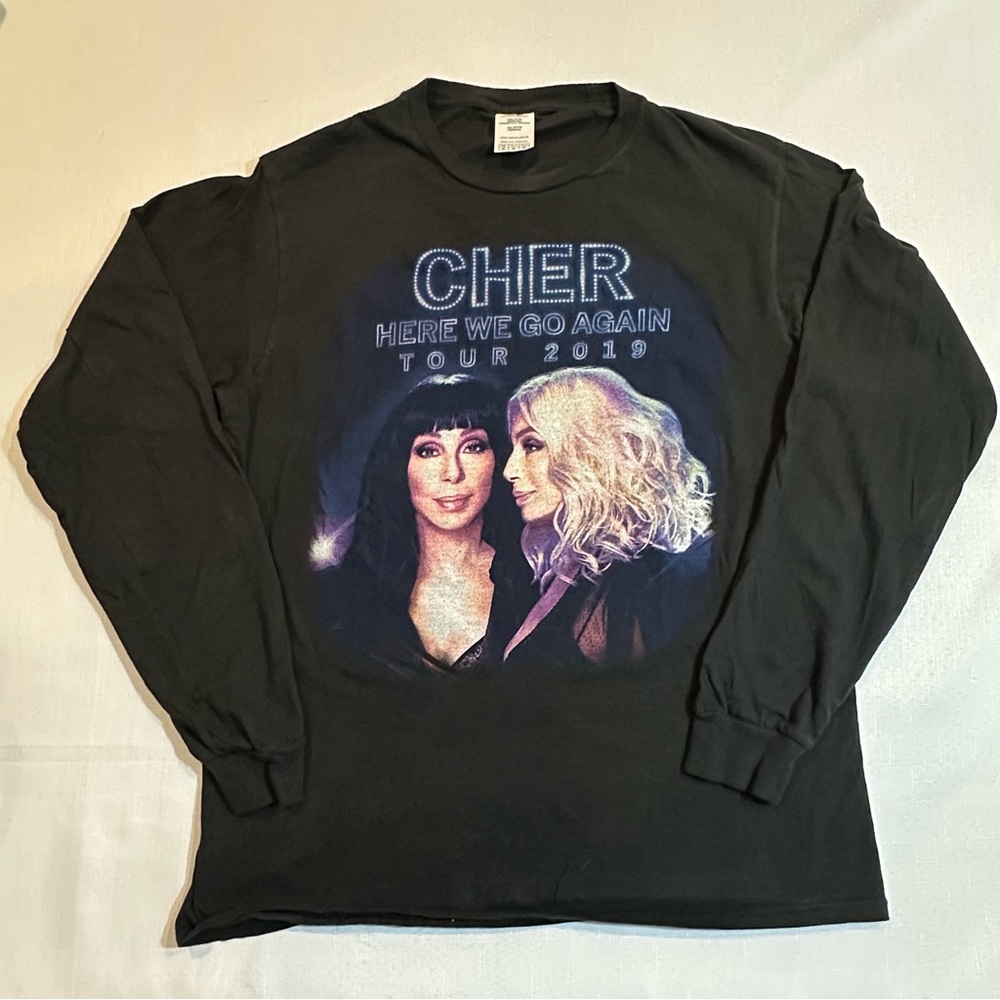 Cher Tour Shirt 2019 Here We Go Again Long Sleeve Size M